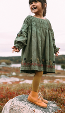 Load image into Gallery viewer, Tulip Dress - Embroidered Cypress
