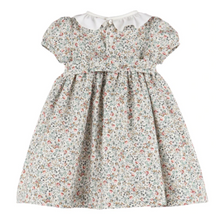 Load image into Gallery viewer, Emerald Floral Smocked Dress
