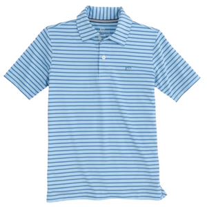 Endless Blue Stripe First Mate Performance Polo