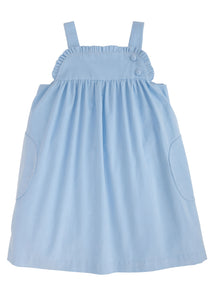 Ruffled Light Blue Corduroy Jumper