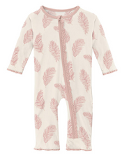 Load image into Gallery viewer, Natural Feathers Muffin Ruffle Coverall With Zipper
