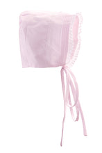 Load image into Gallery viewer, Pink Floral Bullion &amp; Lace Bonnet
