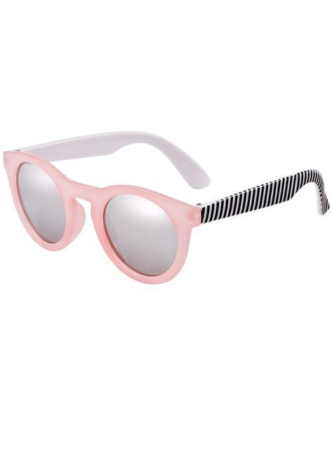 Candy Pink Stripe Sunglasses – Belles & Beaux® display picture 2
