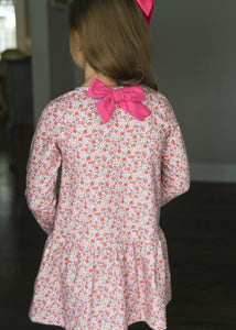 Loren Pink Floral Knit Dress
