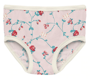 Macaroon Floral Vines Girl's Underwear