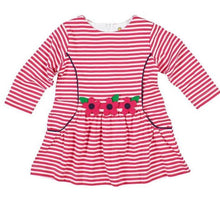 Load image into Gallery viewer, Long Sleeve Knit Dress With Flowers
