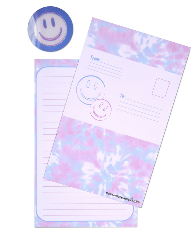 Tie Dye Smiles Foldover Cards