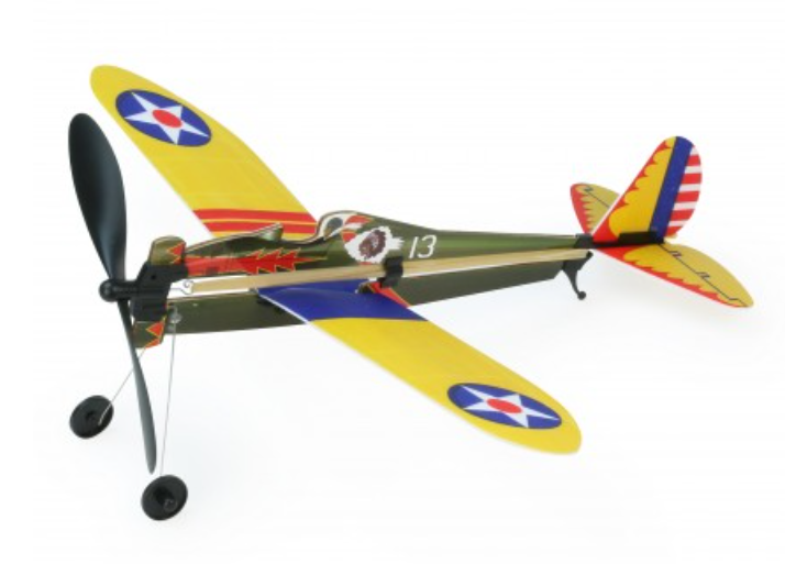 Green Boeing P-26 Rubber Band Airplane