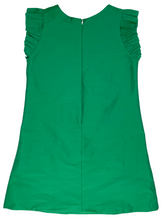 Load image into Gallery viewer, Green Flutter Sleeve A-Line Dress
