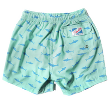 Load image into Gallery viewer, Green Shark Kids Swim Shorts
