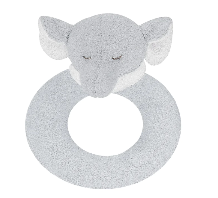 Grey Elephant Ring Rattle