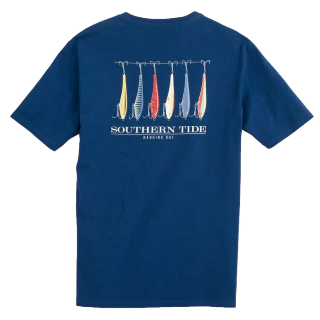 Navy Short Sleeve Hanging Out T-Shirt