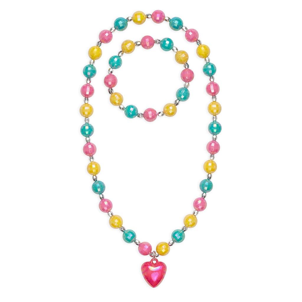 Happy Heart Necklace & Bracelet Set