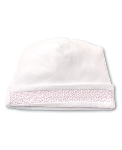 CLB Charmed Hat - White With Pink Smocking
