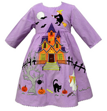 Load image into Gallery viewer, Haunted House Embroidered Dress
