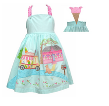 Load image into Gallery viewer, Aqua Ice Cream Truck Dress
