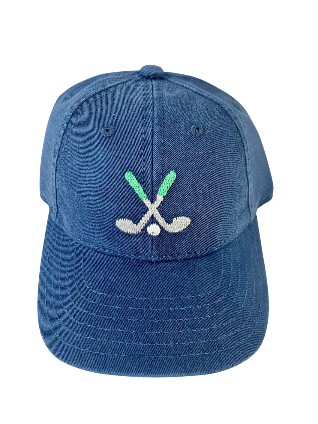 Kids Golf Clubs On Navy Baseball Hat