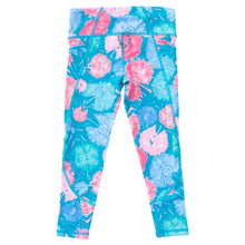 Load image into Gallery viewer, Teal Print Girls Athletic Legging
