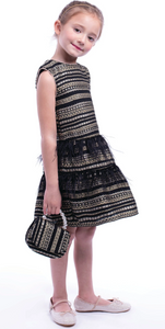 Nell Gilded Jacquard Dress