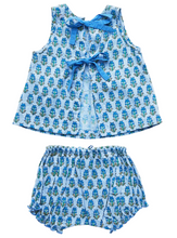 Load image into Gallery viewer, Jaipur 2 Piece Set - Blue Floral Block Print
