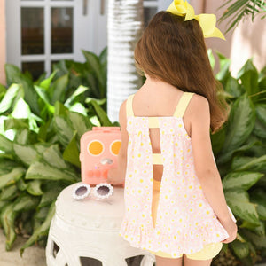 Maggie Pink Daisy Bloomer / Banded Short Set