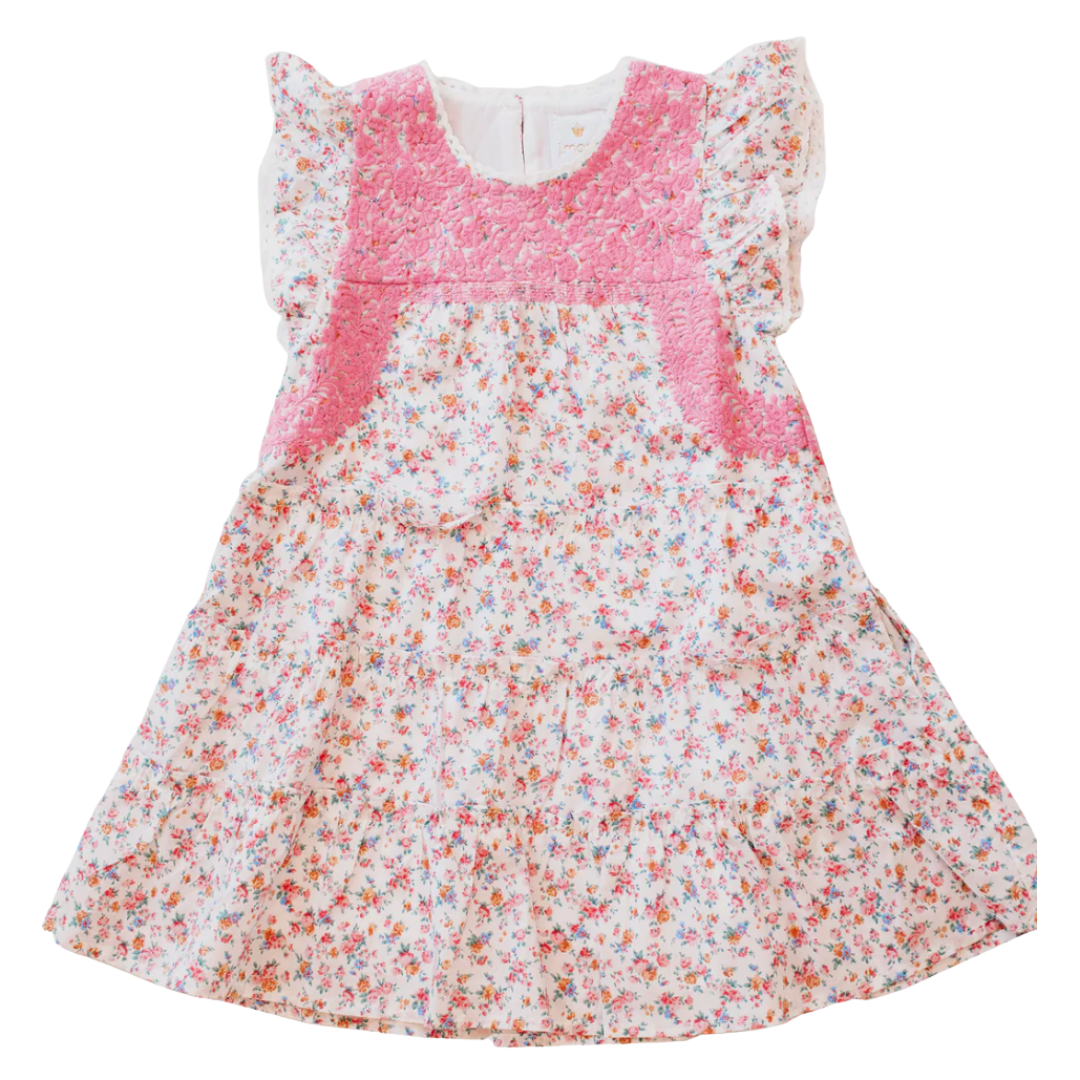 Rosalee Pink Floral Dress - Main Image