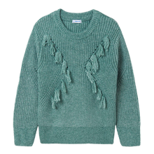 Load image into Gallery viewer, Green Fringed Sweater
