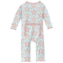Load image into Gallery viewer, Fresh Air Fancy Starfish Muffin Ruffle Coverall With Zipper
