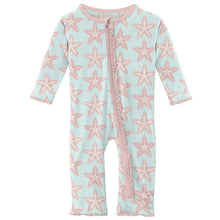 Load image into Gallery viewer, Fresh Air Fancy Starfish Muffin Ruffle Coverall With Zipper
