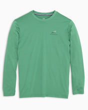 Load image into Gallery viewer, Bottle Green Long Sleeve Spotted Trout Performance Tee
