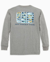 Load image into Gallery viewer, Heather Grey Long Sleeve Tee Tacklebox Tee
