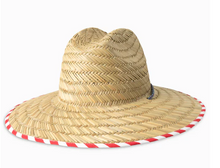 Load image into Gallery viewer, Youth Skipjack Flag Patch Straw Hat
