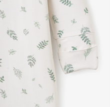 Load image into Gallery viewer, Leaf Print Bamboo Footie Zip Jumpsuit
