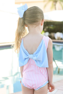 Lottie Little Girl Palm Beach Pink Stripe