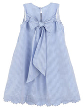 Load image into Gallery viewer, Scalloped Blue Swing Dress
