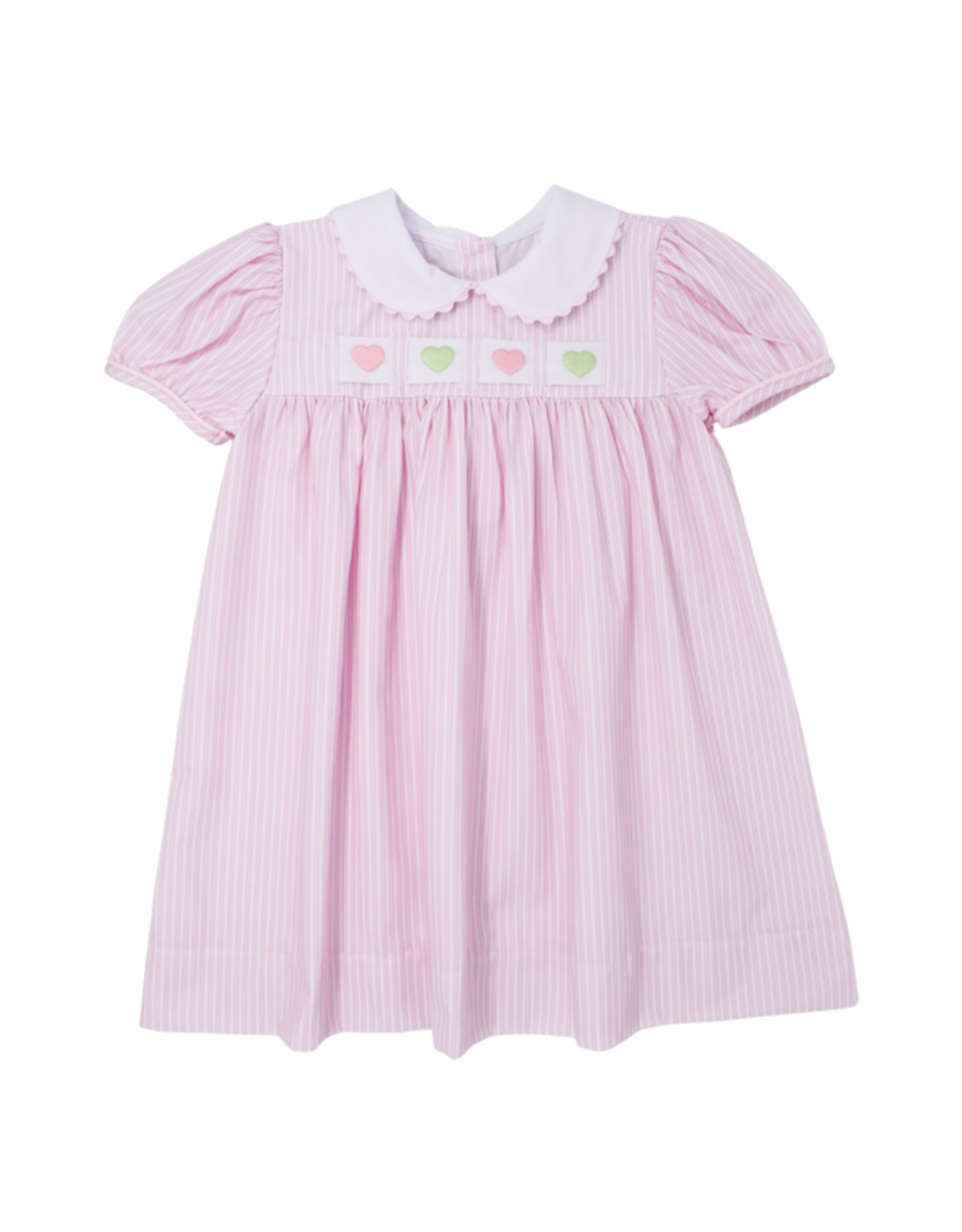 Ruth Ribbon Pink Pinstripe Dress