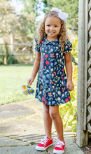 Load image into Gallery viewer, Maude's Peter Pan Collar Dress - Berry Vintage Blooms
