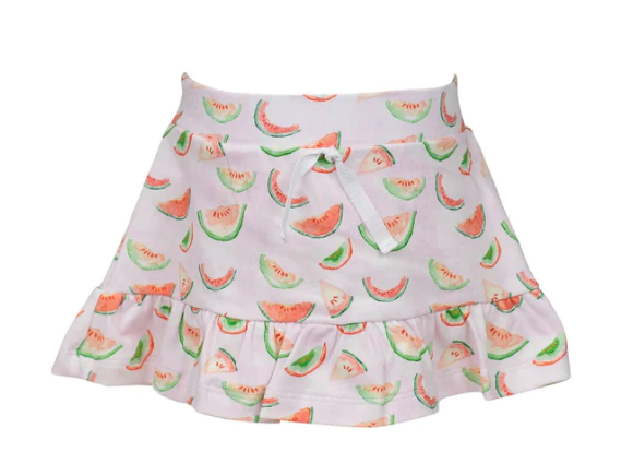 Melon Pima Skirt With Shorts