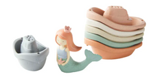 Load image into Gallery viewer, Mermaid Stacking Boat Bath Toy Set
