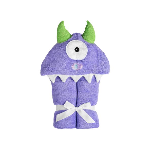 One Eye Purple Monster Hooded Towel
