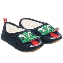 Load image into Gallery viewer, Felt Slip On Dino Slipper
