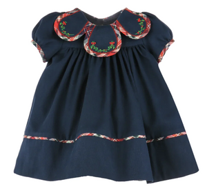Navy Noel Plaid Petal Dress Belles & Beaux Navy Noel Plaid Petal Dress Belles & Beaux