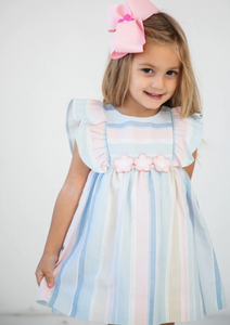 Pastel Party Stripe Linen Dress