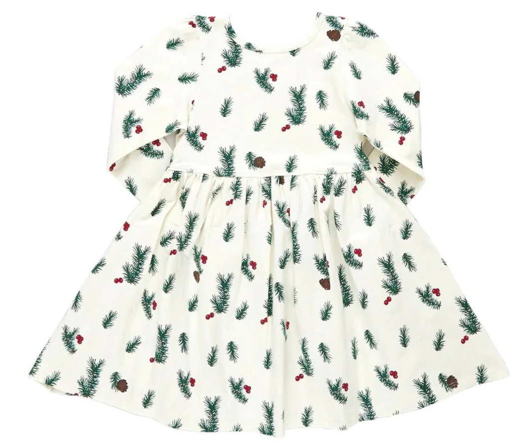 Organic Steph Dress - Pine Berry