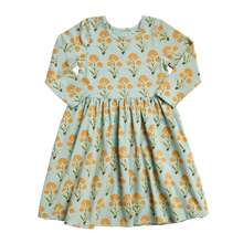 Load image into Gallery viewer, Organic Steph Dress - Winter Sky Medallion Floral
