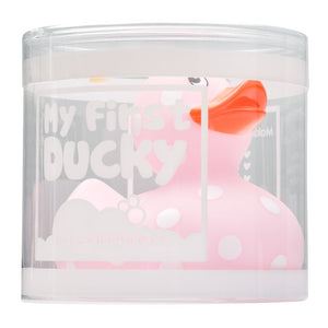 Pink Polka Dot Rubber Duckie