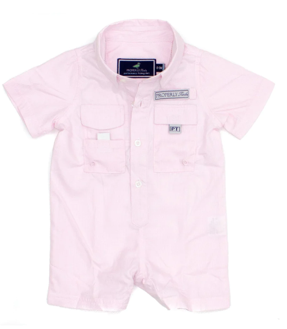 Light Pink Performance Fishing Shortall