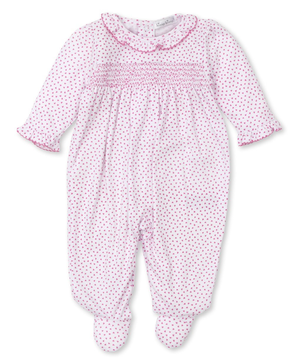 Pink Petite Paradise Companion Print Footie