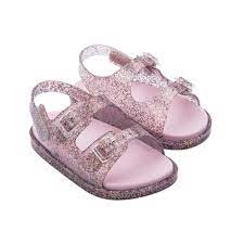 Pink Glitter Mini Wide Sandal