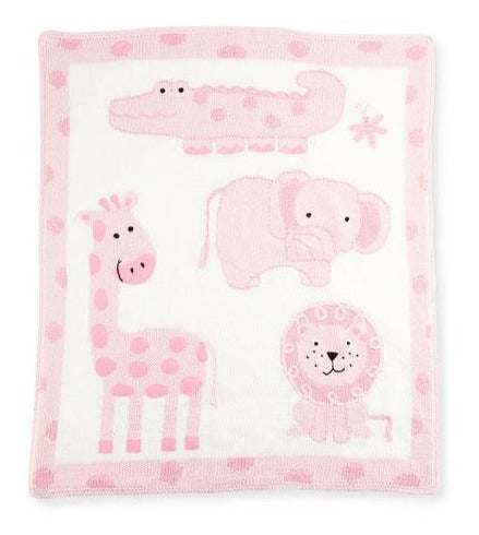 Pink Jungle Baby Blanket